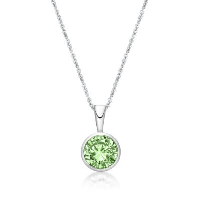 Picture of AUGUST      , 5mm BEZEL PENDANT with CHAIN